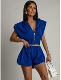 Summer sports set with a hood, cornflower blue FI611 - Online store - Boutique